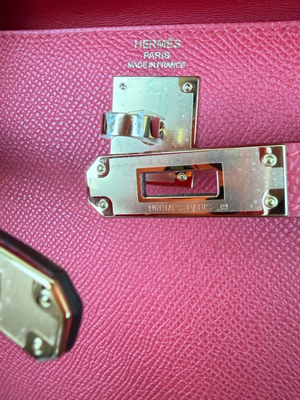 Hermès mini Kelly Elan Red Epsom Gold Hardware Clutch Crossbody Full Set New - Picture 12 of 17